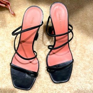 Amina Muaddi Naimas Sandal in black nappa leather - size 38